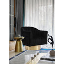  Manufacturer Color_Black -- Meridian Farrah Swivel Fabric Accent Chair IMAGE 2