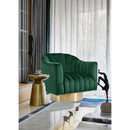  Manufacturer Color_Green -- Farrah Green Velvet Upholstered Swivel Accent Chair IMAGE 2