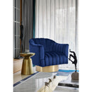  Manufacturer Color_Navy -- Farrah Navy Velvet Upholstered Swivel Accent Chair IMAGE 2