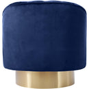  Manufacturer Color_Navy -- Farrah Navy Velvet Upholstered Swivel Accent Chair IMAGE 3