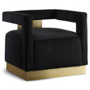  Manufacturer Color_Black -- Meridian Armani Stationary Fabric Accent Chair IMAGE 1