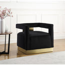  Manufacturer Color_Black -- Meridian Armani Stationary Fabric Accent Chair IMAGE 2
