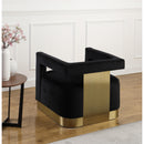  Manufacturer Color_Black -- Meridian Armani Stationary Fabric Accent Chair IMAGE 4