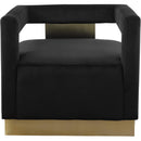 Manufacturer Color_Black -- Meridian Armani Stationary Fabric Accent Chair IMAGE 5
