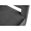  Manufacturer Color_Grey -- Armani Grey Velvet Upholstered Accent Chair IMAGE 6