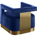  Manufacturer Color_Navy -- Armani Navy Velvet Upholstered Accent Chair IMAGE 3