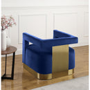  Manufacturer Color_Navy -- Armani Navy Velvet Upholstered Accent Chair IMAGE 4