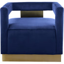  Manufacturer Color_Navy -- Armani Navy Velvet Upholstered Accent Chair IMAGE 5