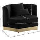 Meridian Marquis Black Velvet Chair IMAGE 11