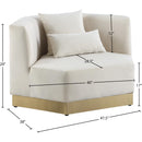  Manufacturer Color_Cream -- Marquis Cream Velvet Upholstered Chair IMAGE 11