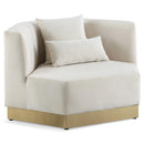  Manufacturer Color_Cream -- Marquis Cream Velvet Upholstered Chair IMAGE 1