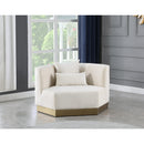  Manufacturer Color_Cream -- Marquis Cream Velvet Upholstered Chair IMAGE 2