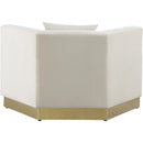  Manufacturer Color_Cream -- Marquis Cream Velvet Upholstered Chair IMAGE 3
