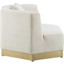  Manufacturer Color_Cream -- Marquis Cream Velvet Upholstered Chair IMAGE 4