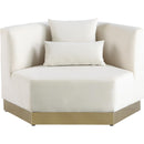  Manufacturer Color_Cream -- Marquis Cream Velvet Upholstered Chair IMAGE 5
