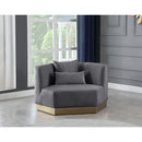  Manufacturer Color_Grey -- Marquis Grey Velvet Upholstered Chair IMAGE 2