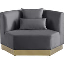  Manufacturer Color_Grey -- Marquis Grey Velvet Upholstered Chair IMAGE 5