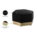 Meridian Marquis Black Velvet Ottoman IMAGE 10