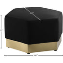 Manufacturer Color_Black -- Meridian Marquis Fabric Ottoman IMAGE 9