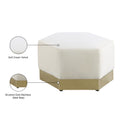  Manufacturer Color_Cream -- Marquis Cream Velvet Upholstered Ottoman IMAGE 10