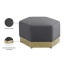  Manufacturer Color_Grey -- Marquis Grey Velvet Upholstered Ottoman IMAGE 10