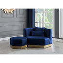  Manufacturer Color_Navy -- Marquis Navy Velvet Upholstered Ottoman IMAGE 2