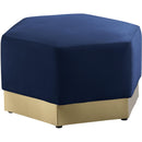  Manufacturer Color_Navy -- Marquis Navy Velvet Upholstered Ottoman IMAGE 3
