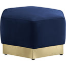  Manufacturer Color_Navy -- Marquis Navy Velvet Upholstered Ottoman IMAGE 4
