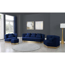  Manufacturer Color_Navy -- Marquis Navy Velvet Upholstered Ottoman IMAGE 6
