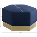  Manufacturer Color_Navy -- Marquis Navy Velvet Upholstered Ottoman IMAGE 9