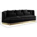  Manufacturer Color_Black -- Meridian Marquis Stationary Fabric Sofa IMAGE 11