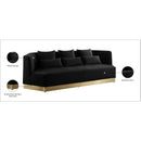  Manufacturer Color_Black -- Meridian Marquis Stationary Fabric Sofa IMAGE 12
