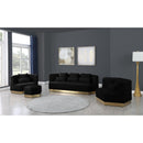  Manufacturer Color_Black -- Meridian Marquis Stationary Fabric Sofa IMAGE 8