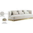  Manufacturer Color_Cream -- Marquis 93" Cream Velvet Upholstered Sofa IMAGE 12