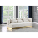  Manufacturer Color_Cream -- Marquis 93" Cream Velvet Upholstered Sofa IMAGE 2