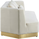  Manufacturer Color_Cream -- Marquis 93" Cream Velvet Upholstered Sofa IMAGE 4