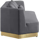  Manufacturer Color_Grey -- Marquis 93" Grey Velvet Upholstered Sofa IMAGE 4