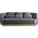  Manufacturer Color_Grey -- Marquis 93" Grey Velvet Upholstered Sofa IMAGE 5