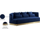  Manufacturer Color_Navy -- Marquis 93" Navy Velvet Upholstered Sofa IMAGE 12