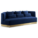  Manufacturer Color_Navy -- Marquis 93" Navy Velvet Upholstered Sofa IMAGE 1
