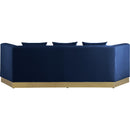  Manufacturer Color_Navy -- Marquis 93" Navy Velvet Upholstered Sofa IMAGE 3