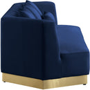  Manufacturer Color_Navy -- Marquis 93" Navy Velvet Upholstered Sofa IMAGE 4