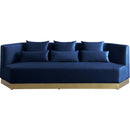  Manufacturer Color_Navy -- Marquis 93" Navy Velvet Upholstered Sofa IMAGE 5