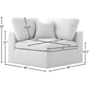  Manufacturer Color_Cream -- Meridian Serene Stationary Fabric Chair IMAGE 5
