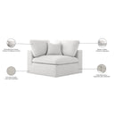  Manufacturer Color_Cream -- Meridian Serene Stationary Fabric Chair IMAGE 6