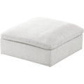 Meridian Serene Fabric Ottoman 601Cream-Ott IMAGE 1