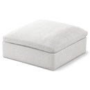  Manufacturer Color_Cream -- Meridian Serene Fabric Ottoman IMAGE 1