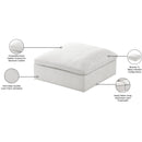  Manufacturer Color_Cream -- Meridian Serene Fabric Ottoman IMAGE 5