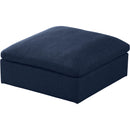 Meridian Serene Fabric Ottoman 601Navy-Ott IMAGE 1