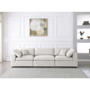  Manufacturer Color_Cream -- Meridian Serene Stationary Fabric Sofa IMAGE 3